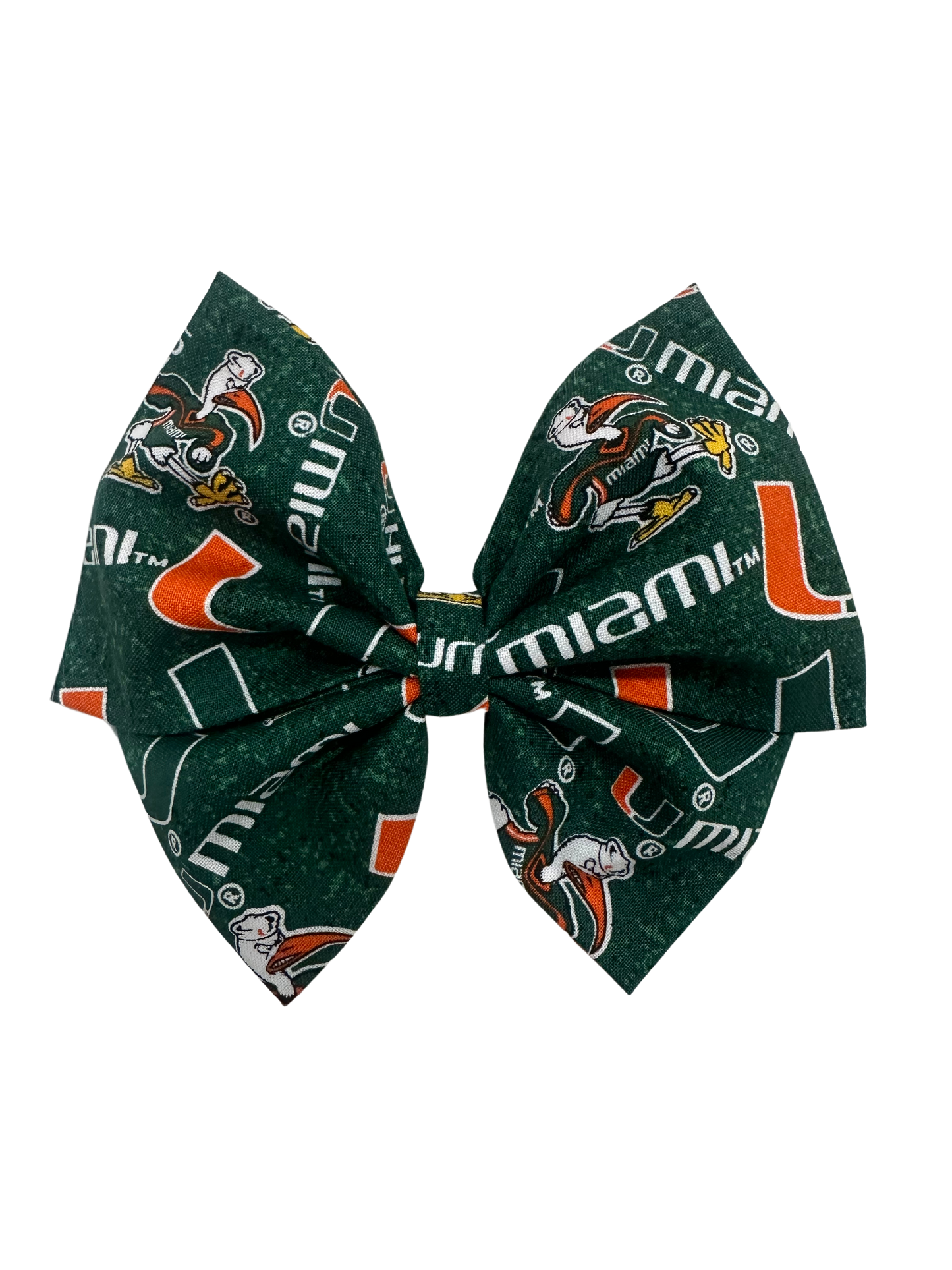 Sports Theme Bow - Miami Hurricanes