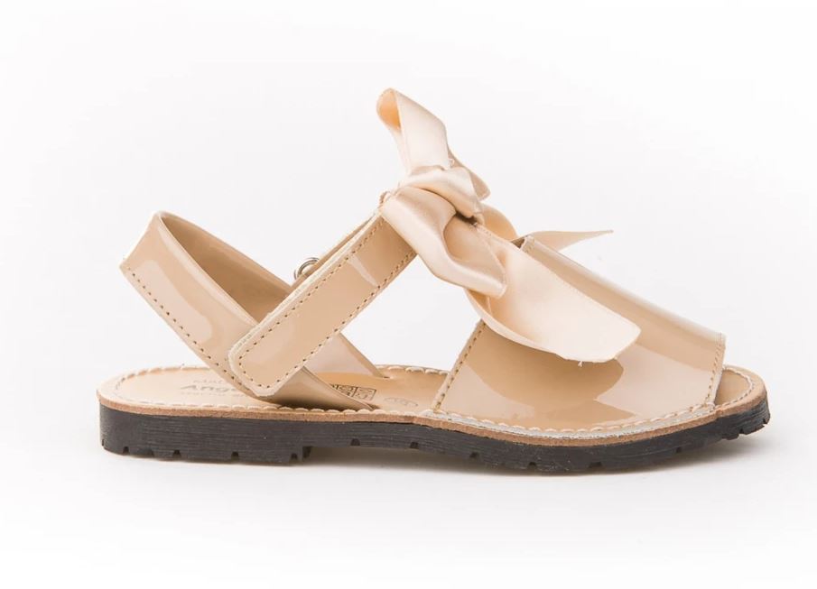 Menorquinas Velcro with bow kids