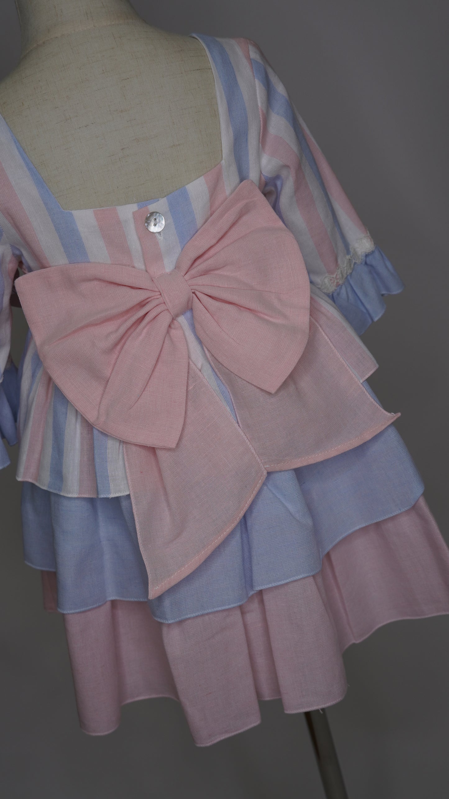 Suzy Lee Striped Dress Bell Sleeves