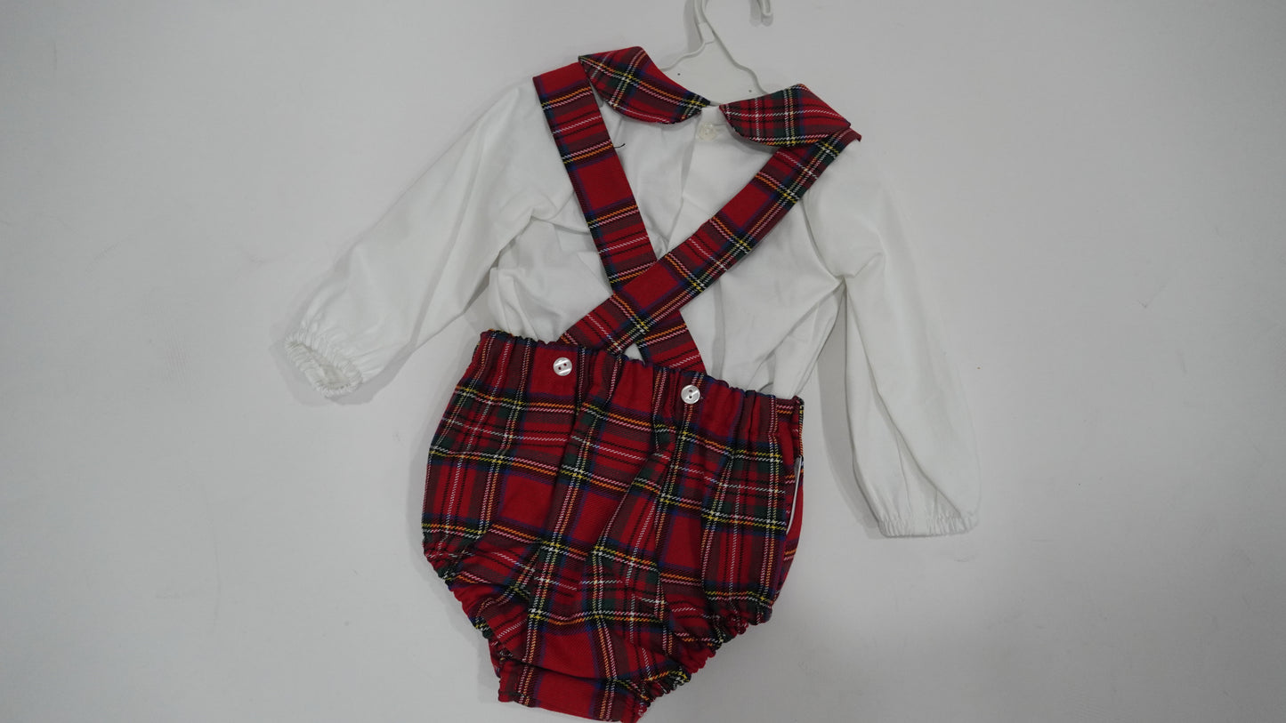 Christmas Plaid Romper