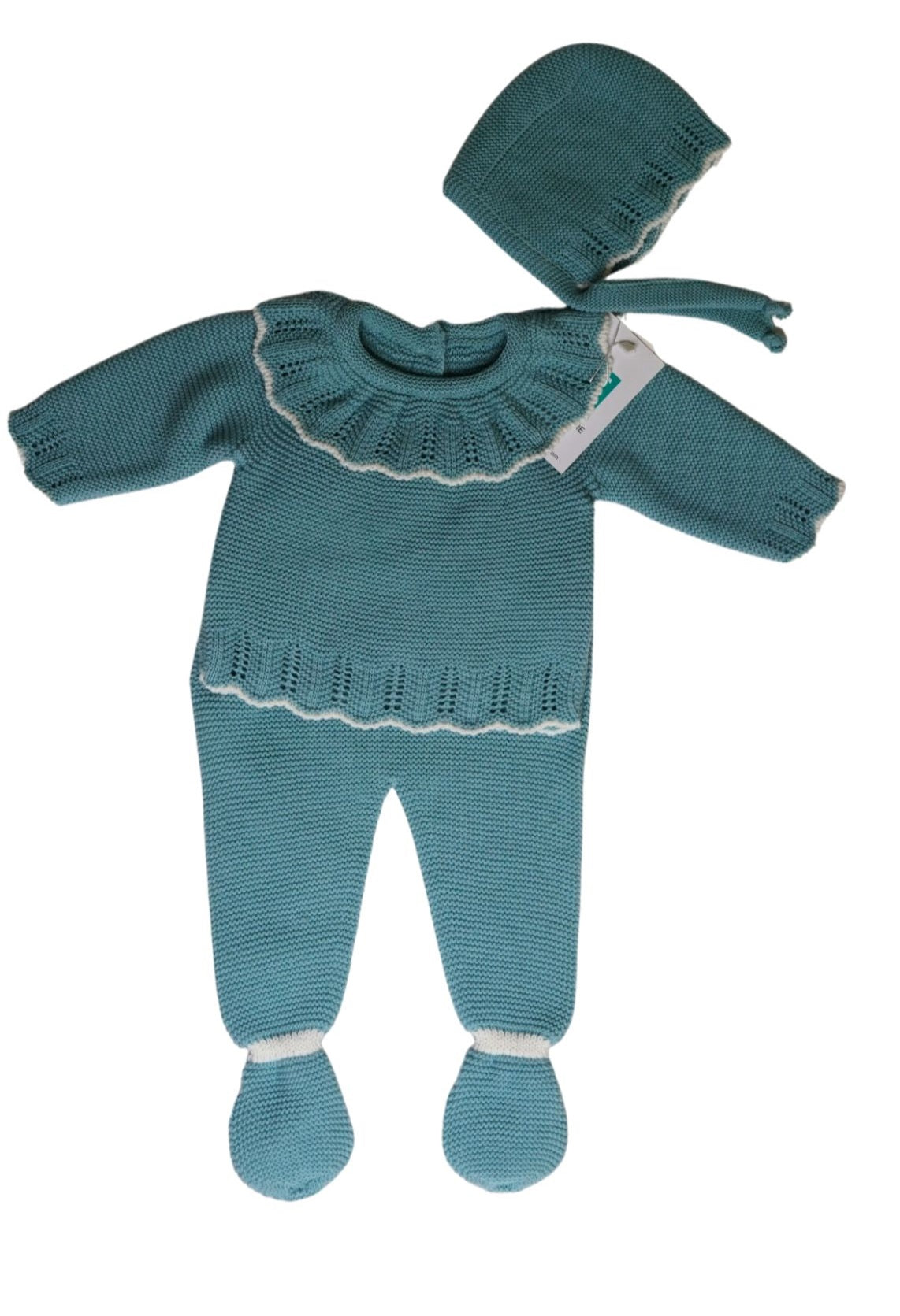 Newborn Knitted Scalloped Set