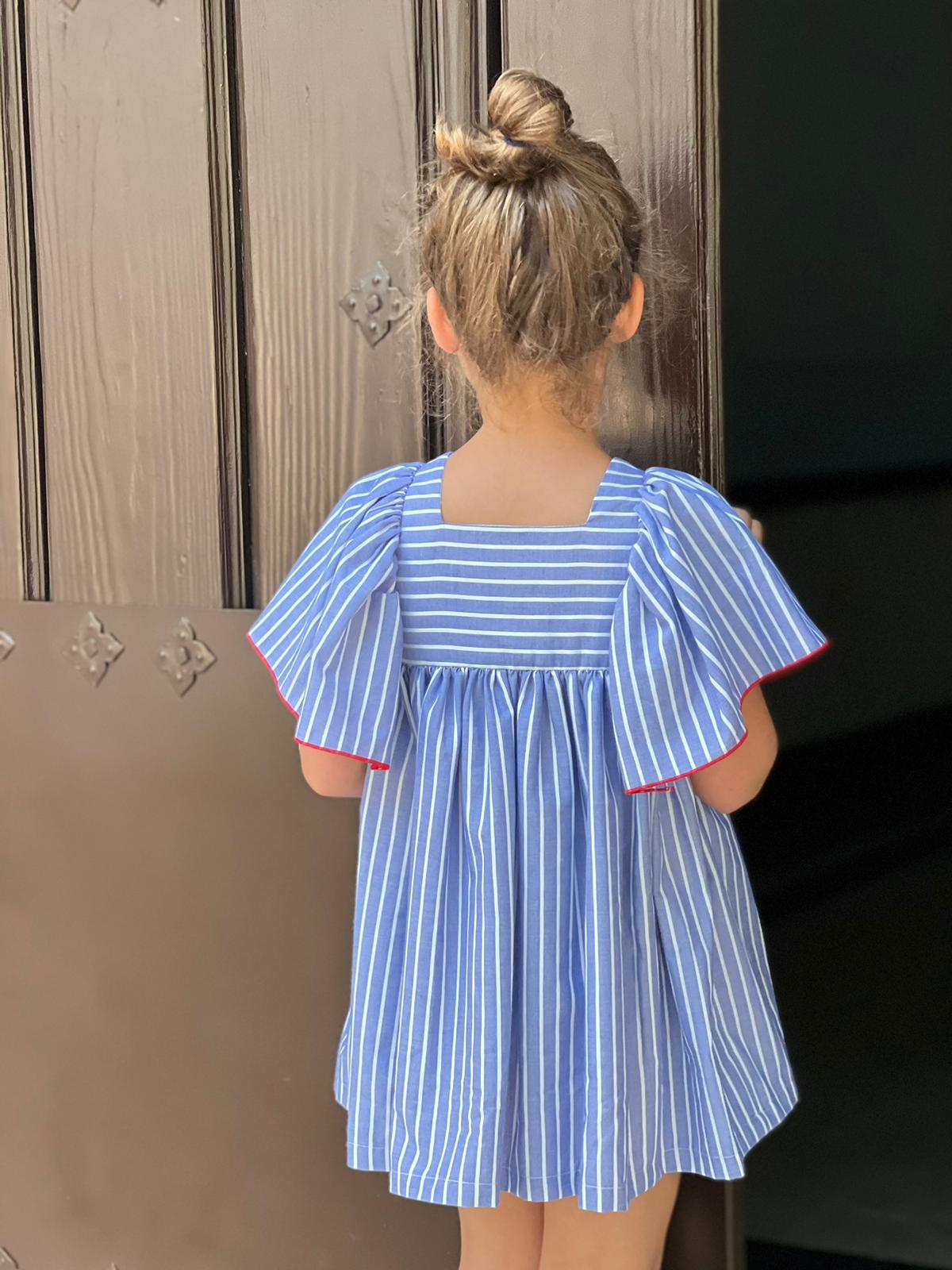 Blue Striped Sailor Dress