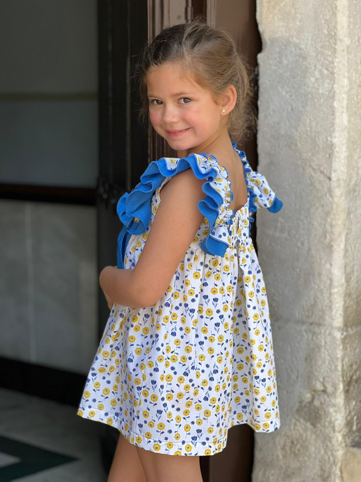 Santorini Floral Dress