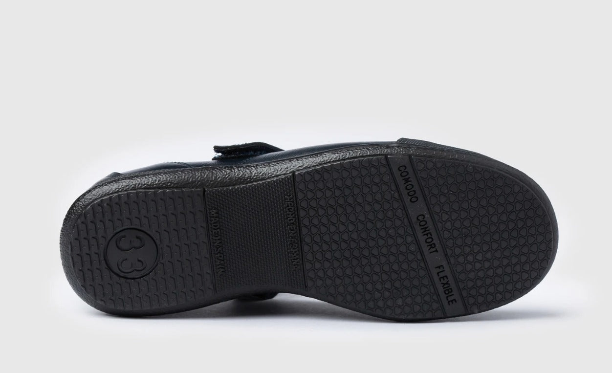 Mary Jane Velcro Girls School Shoes