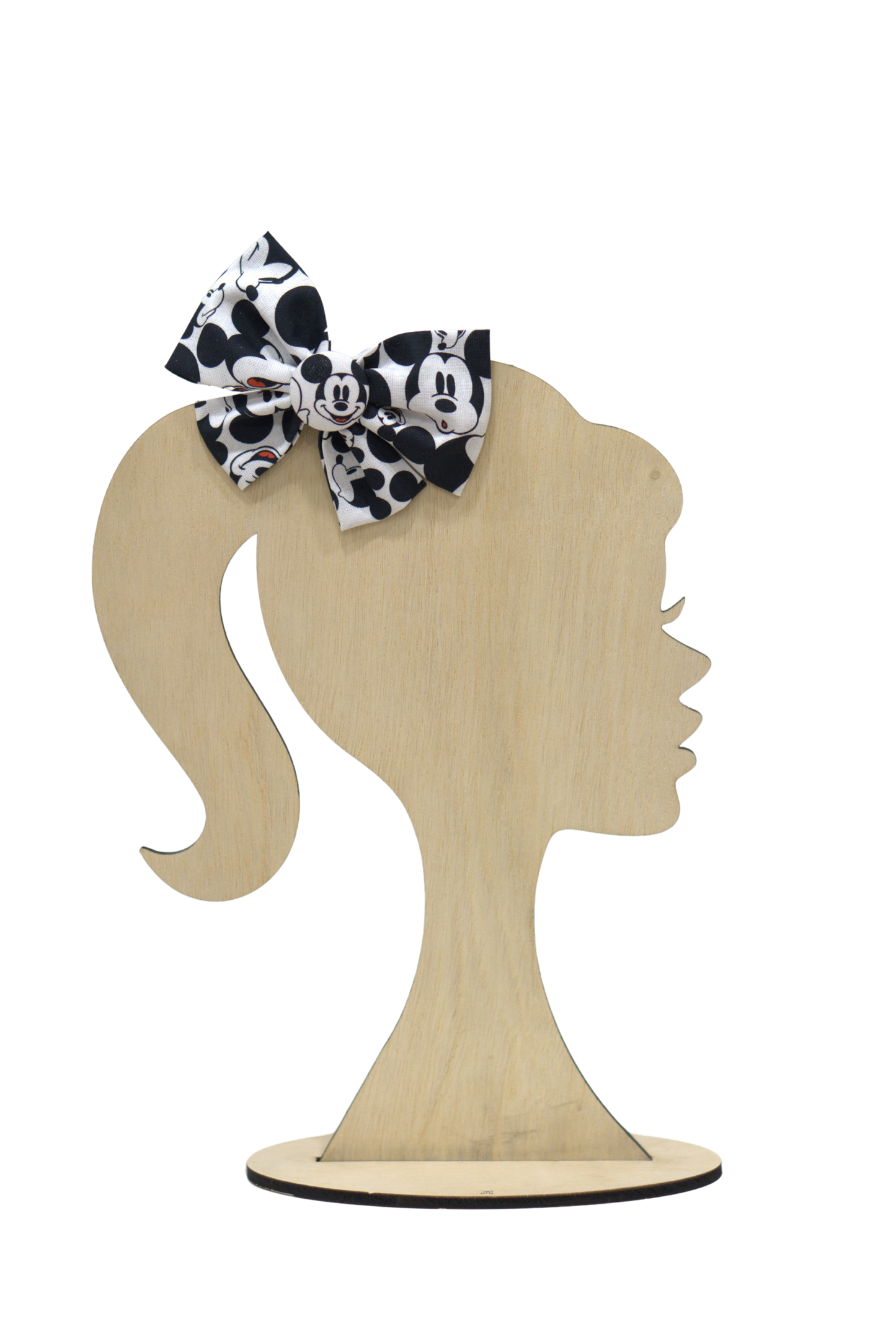 Disney Theme Bow - Mickey Black & White