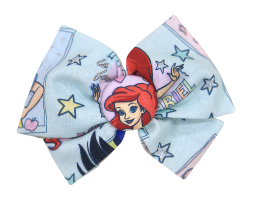 Disney Theme Bow - Ariel Light Blue