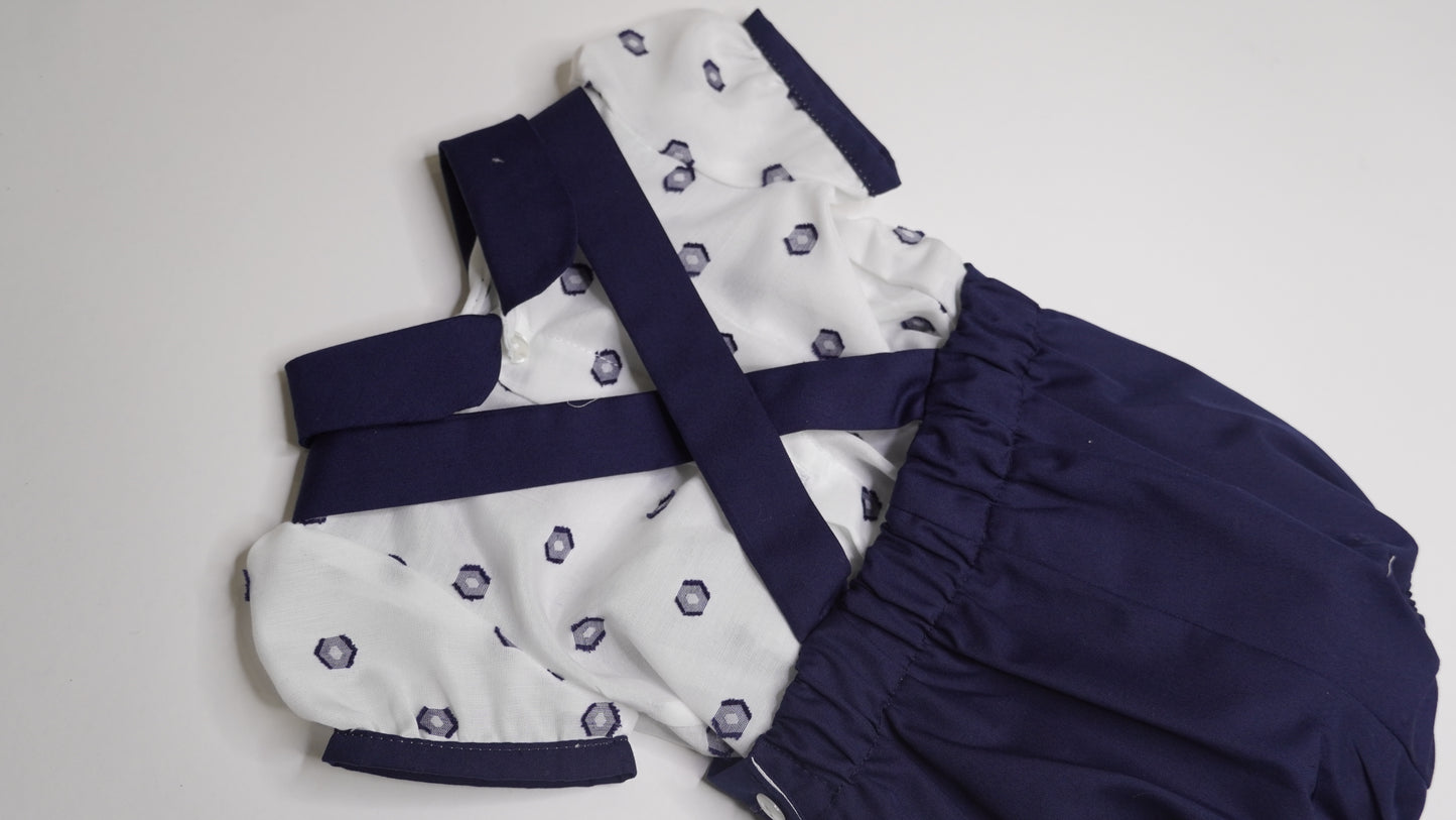 Navy Rome Romper