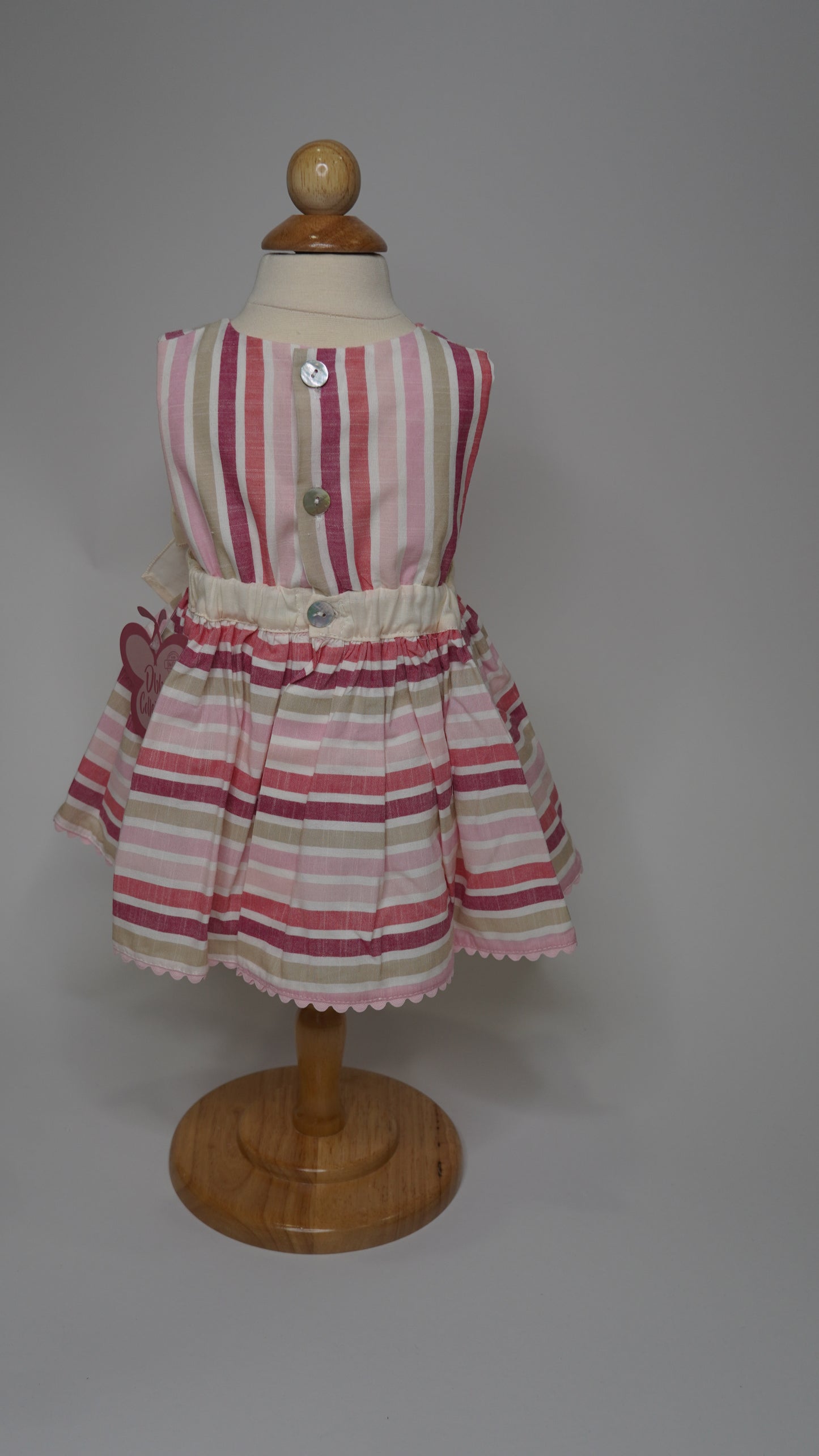 Multi Peach Striped Dress