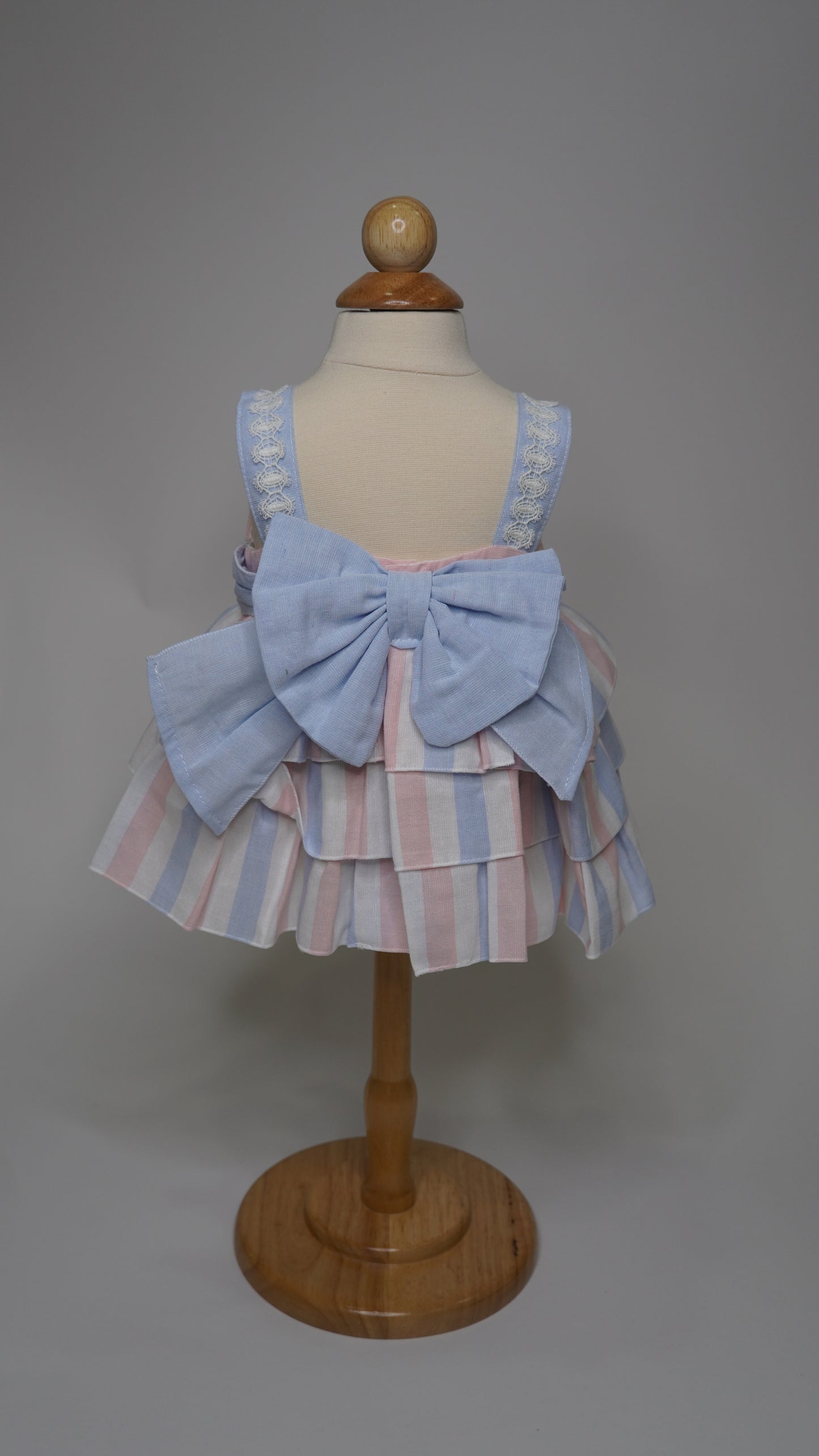 Suzy Lee Striped Dress with Lace
