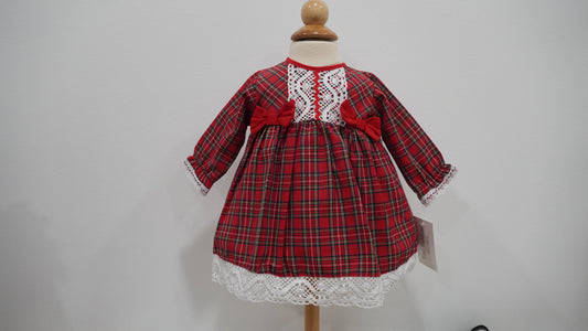 Christmas Plaid Lace Dress