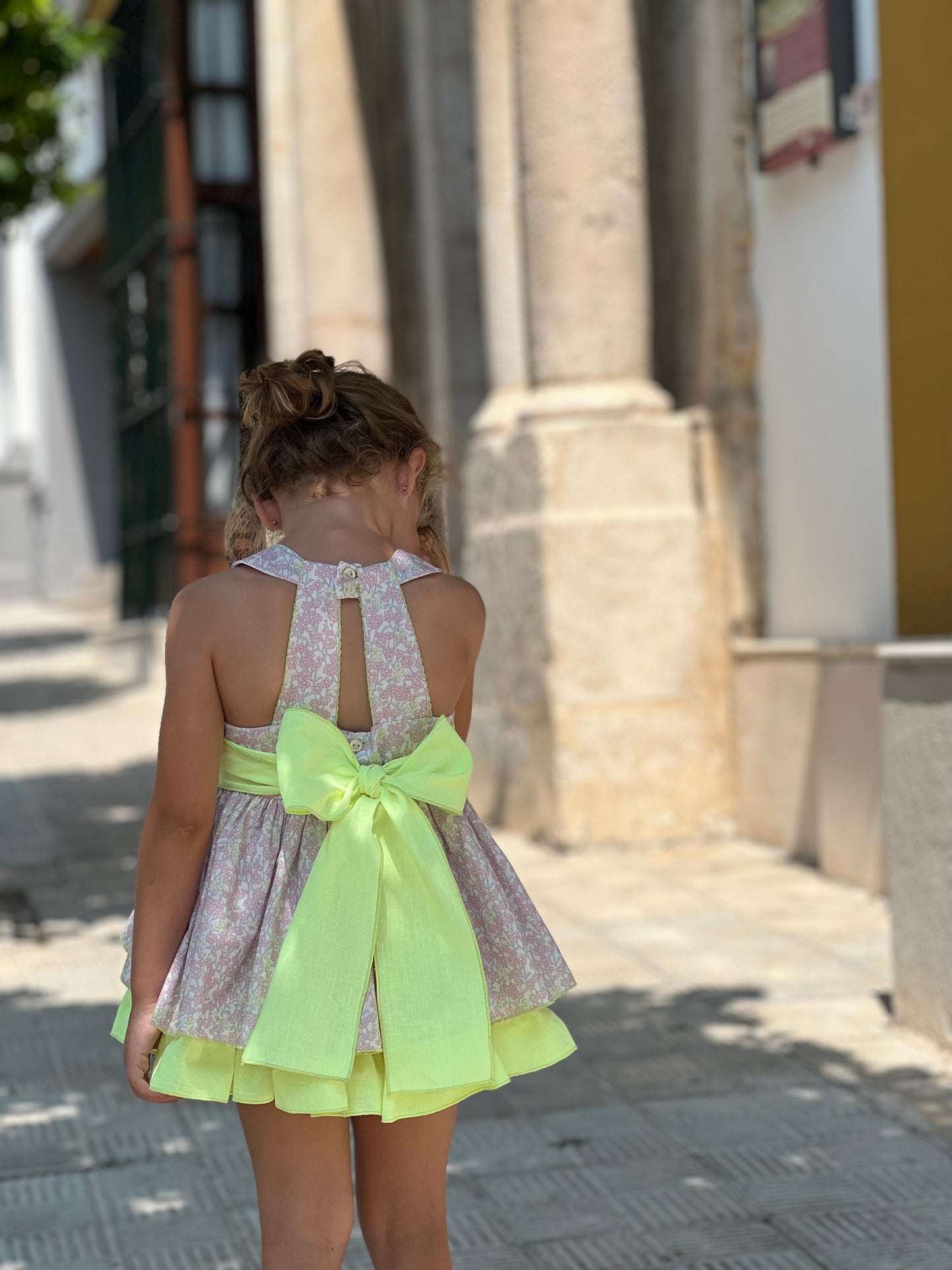 Zoe Dress - Floral and Brigth Yellow