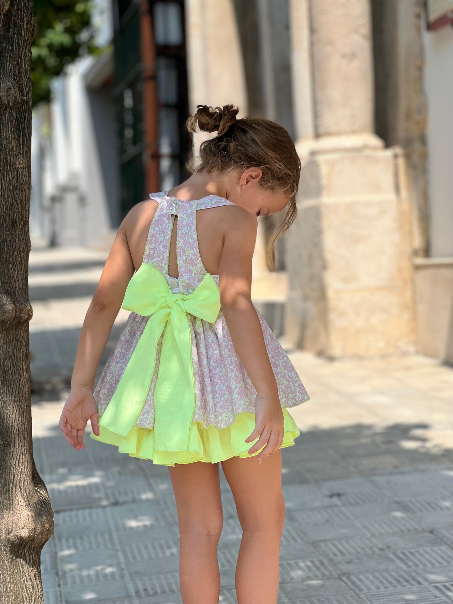 Zoe Dress - Floral and Brigth Yellow