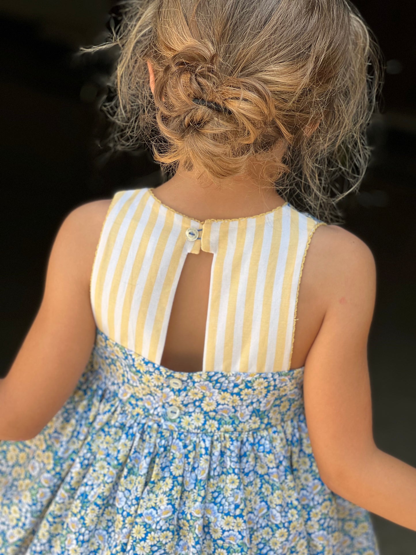 Lilly Dress - Striped and Floral Print